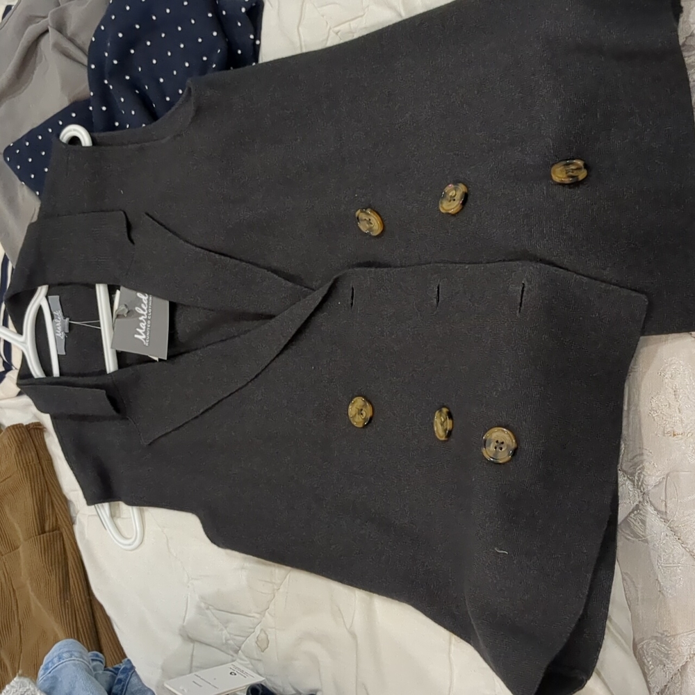Grey sweater vest